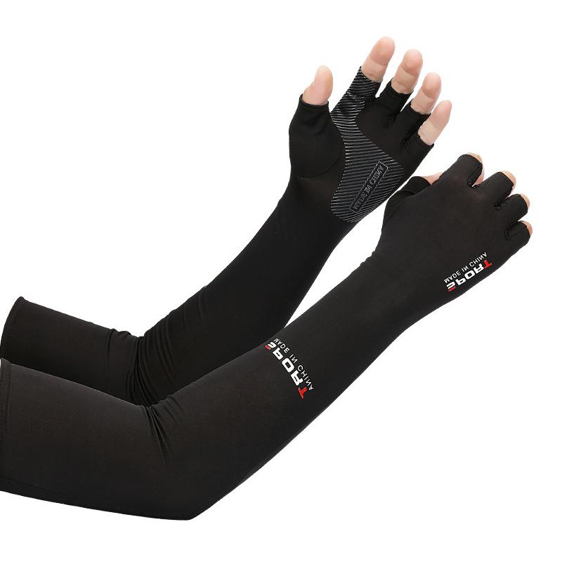 COOLING ICE SILK HALF FINGER HAND SLEEVE