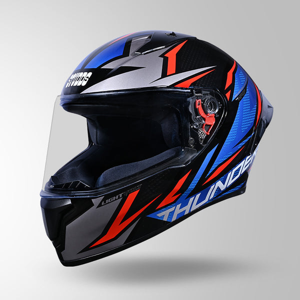 BLACK / RED & BLUE