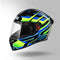 BLACK / GREEN & BLUE WITH SPOILER