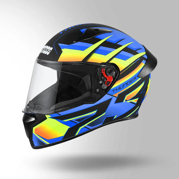 MATT BLACK / ORANGE & BLUE WITH SPOILER