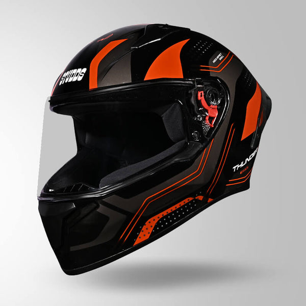 BLACK & ORANGE WITH SPOILER