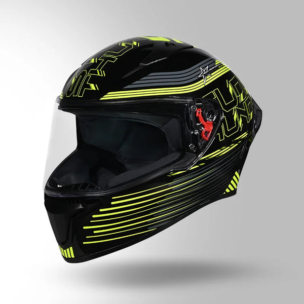 BLACK & FLUORESCENT YELLOW WITH SPOILER