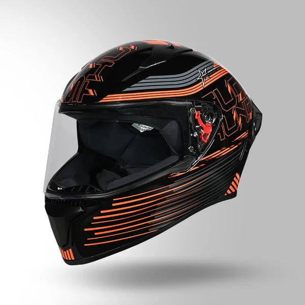 BLACK & ORANGE WITH SPOILER