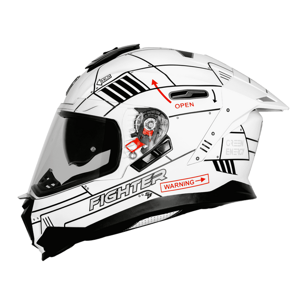 WHITE WITH BLACK