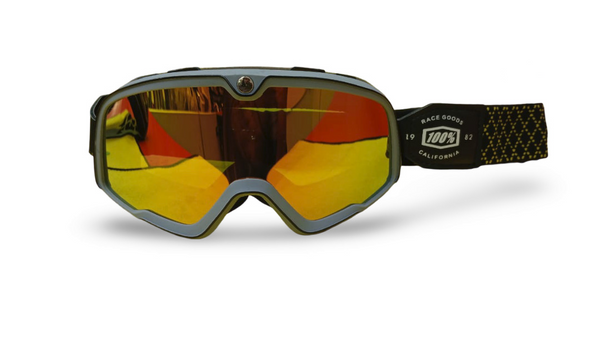 100% BARSTOW GOGGLE - GREY - YELLOW MIRROR LENS
