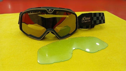 100% BARSTOW GOGGLE - BLACK - YELLOW MIRROR LENS