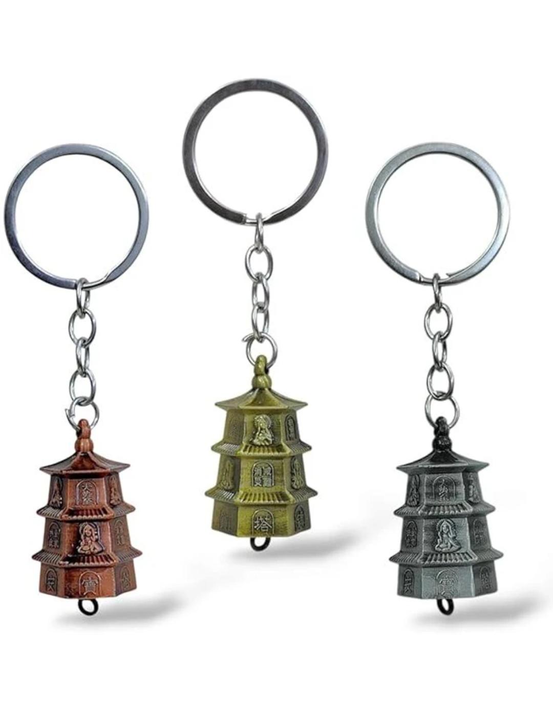 Guardian Bell – Good Luck & Protection Keychain for Bike, Car & Home(pack of 3)