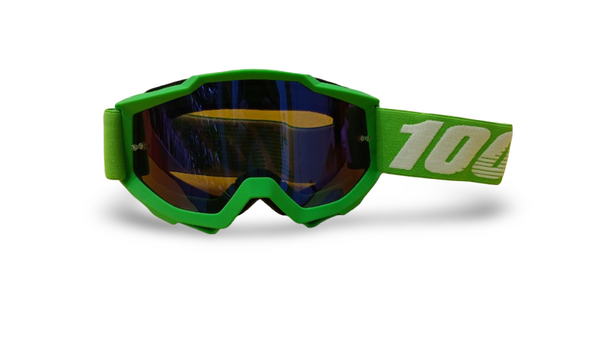 100% RIDING GOGGLE ACCURI - GREEN - BLUE MIRROR LENS