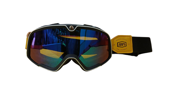 100% BARSTOW GOGGLE - BLACK - BLUE MIRROR LENS