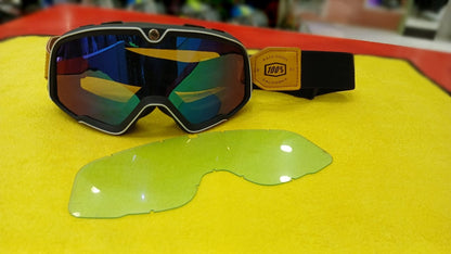 100% BARSTOW GOGGLE - BLACK - BLUE MIRROR LENS