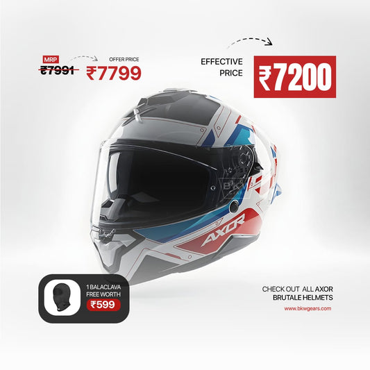 Brutale Ryden Dual Spoiler Helmet+ Complimentary Balaclava worth 599