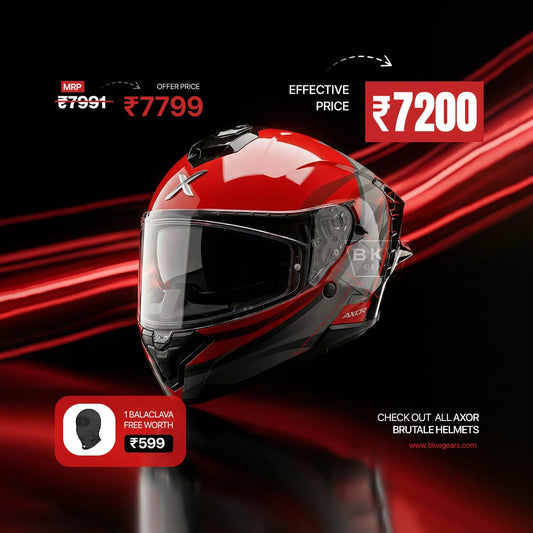 Brutale Surges Dual Spoiler Helmet+ Complimentary Balaclava worth 599