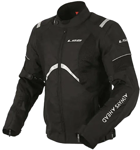 LS2 TIDE MEN BLACK REFLECTOR JACKET L2